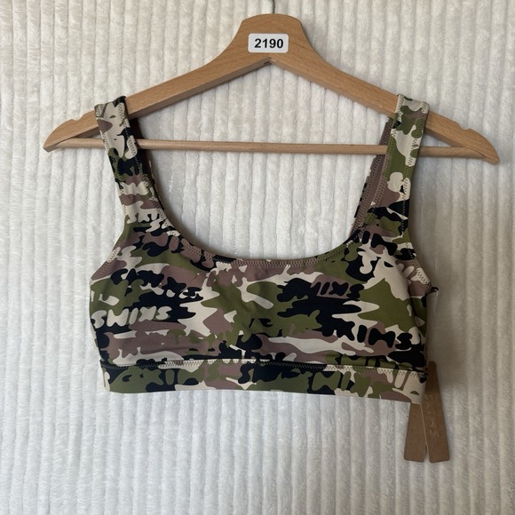 Skims Recycled Swim Tank Bikini Top In Logo Camo Size XS - Picture 1 of 12